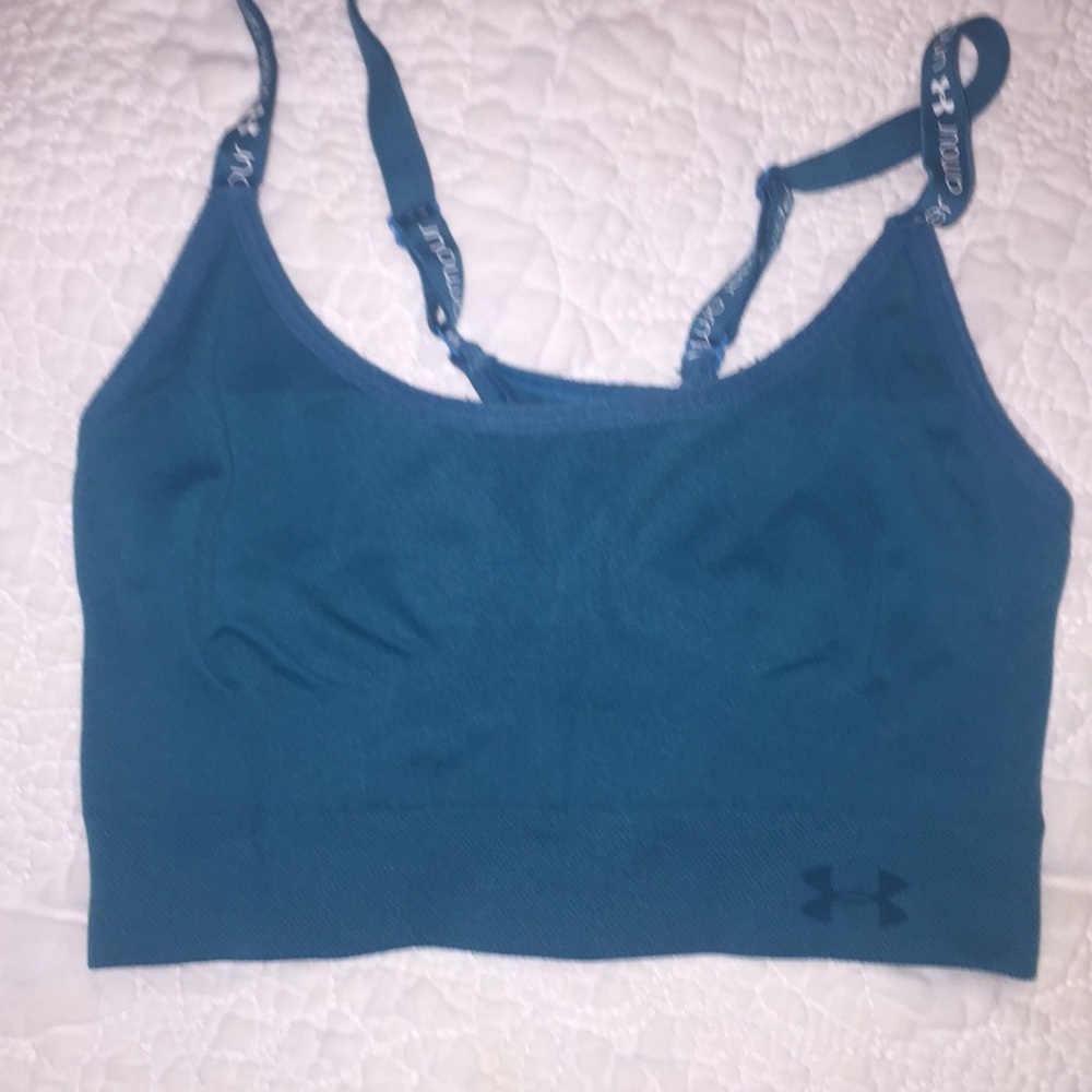Blue under armour sports bra